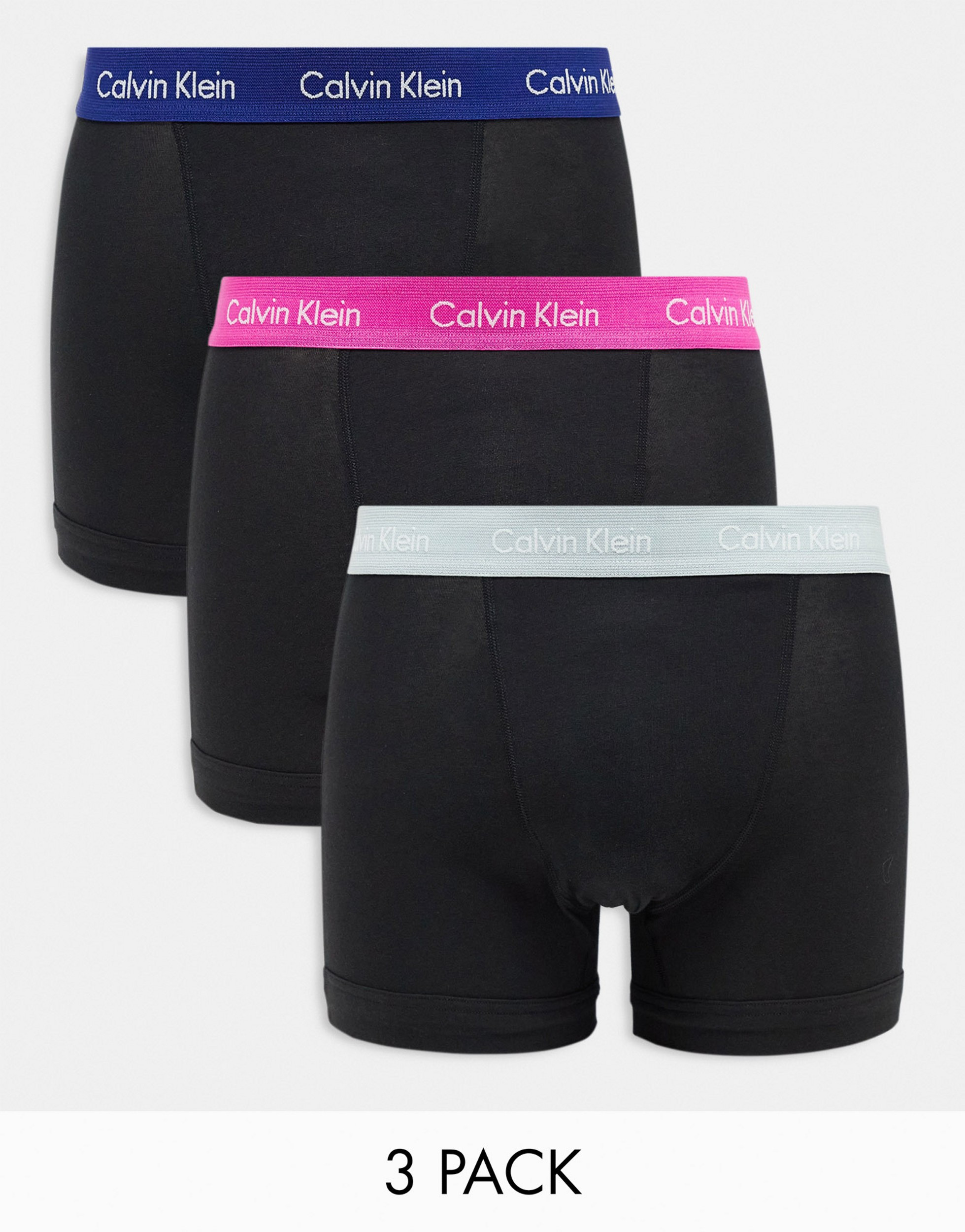 Calvin Klein Modern Cotton 3 pack stretch trunks in black 204339549 Meet Market