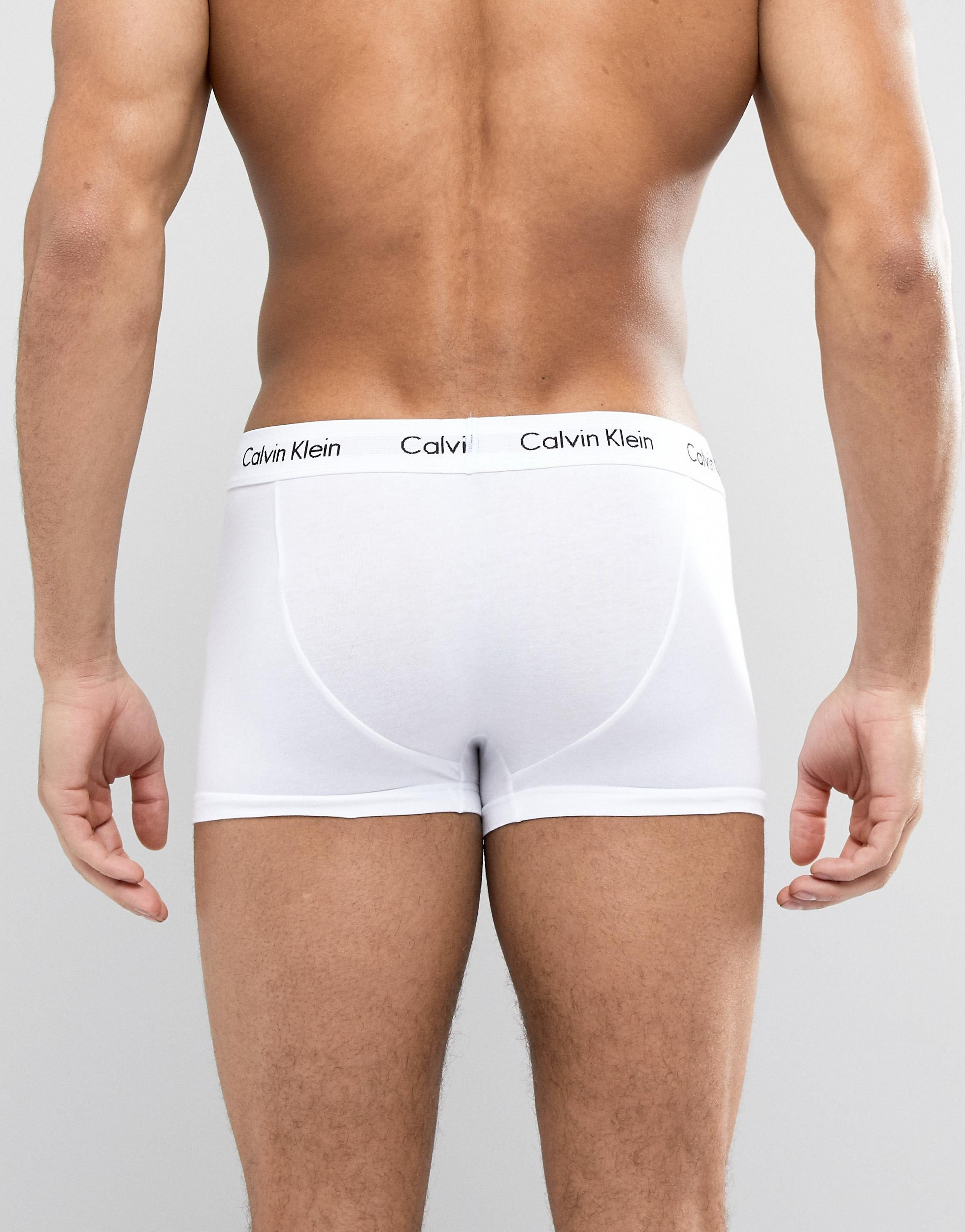 Calvin klein low rise shop trunks white