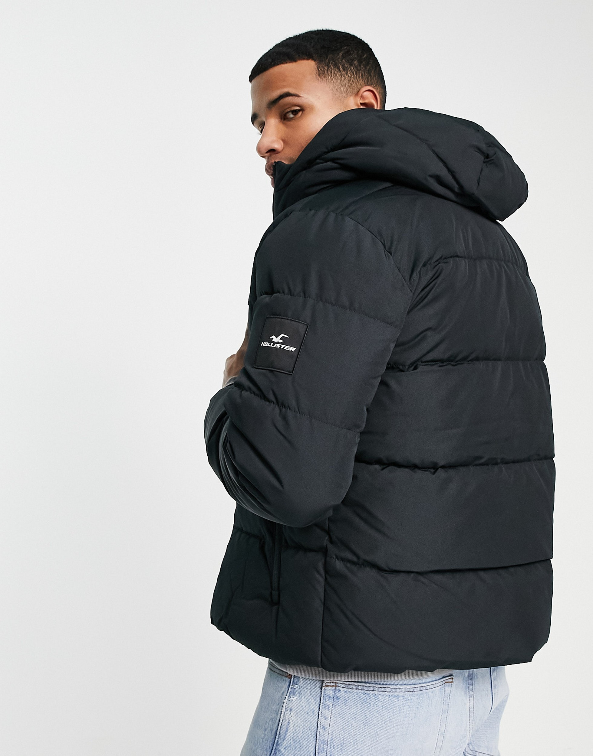 Hollister hooded store puffer jacket