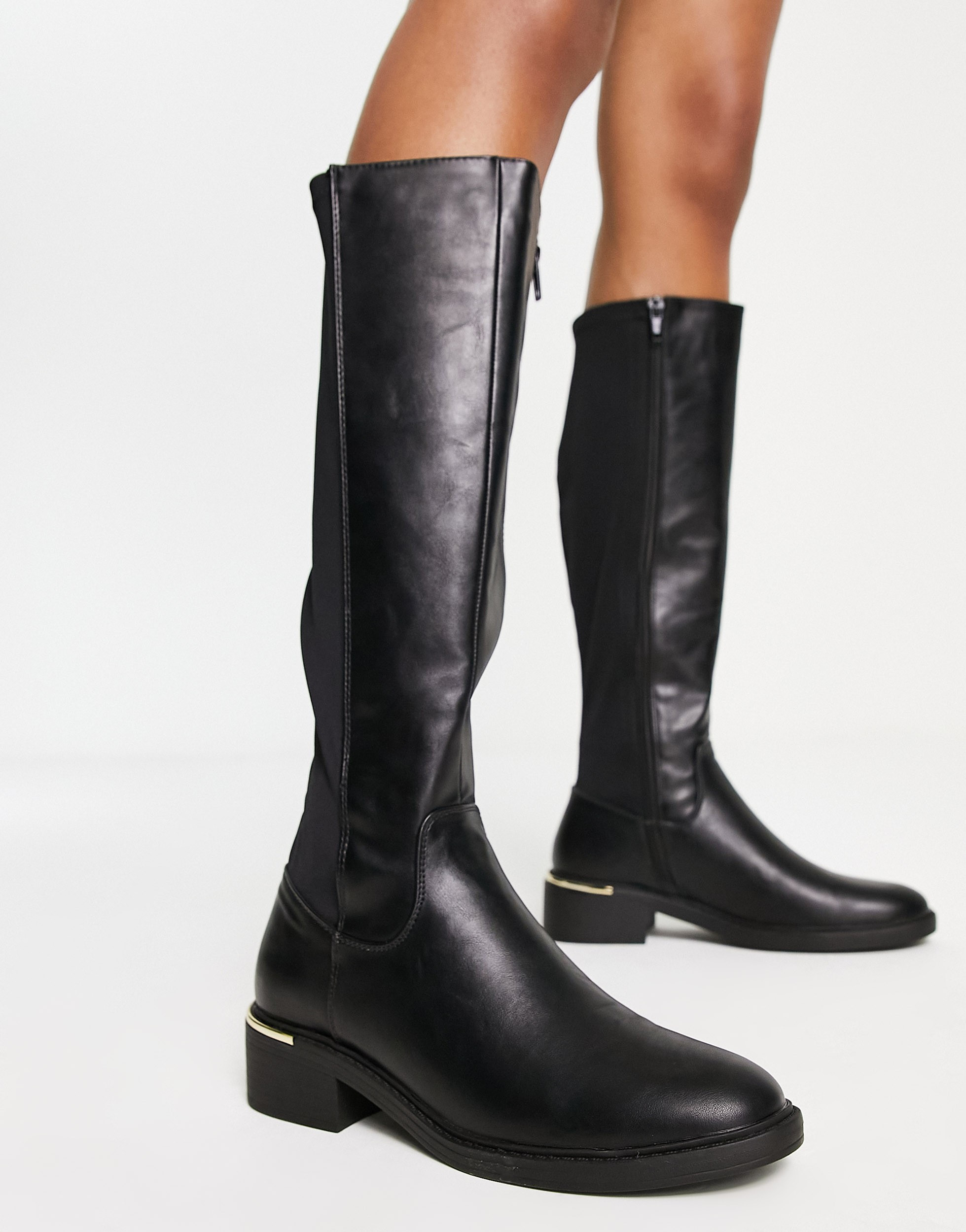 Flat cheap riding boot