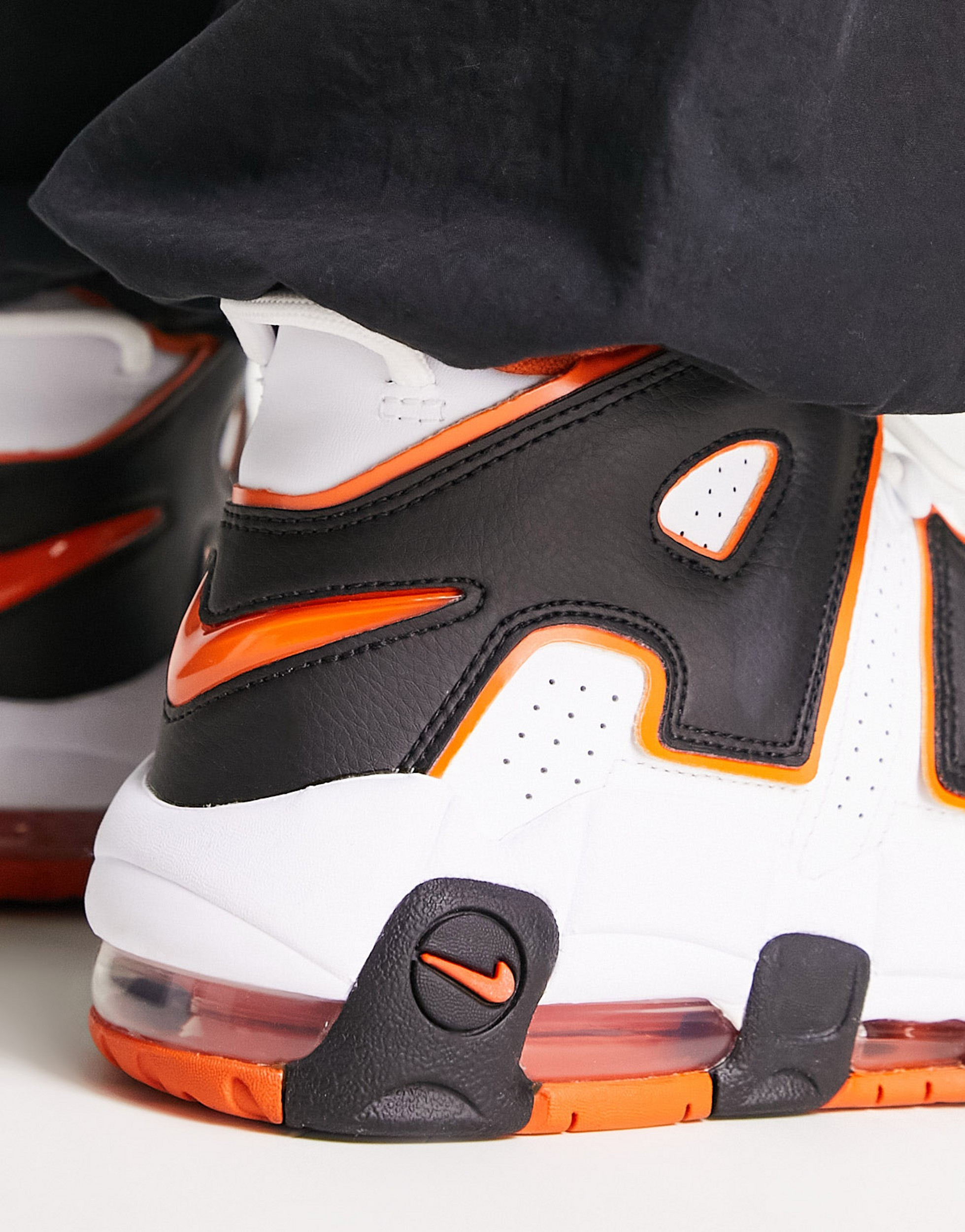 Nike Air More Uptempo trainers in white and orange 204077703 Meet Market