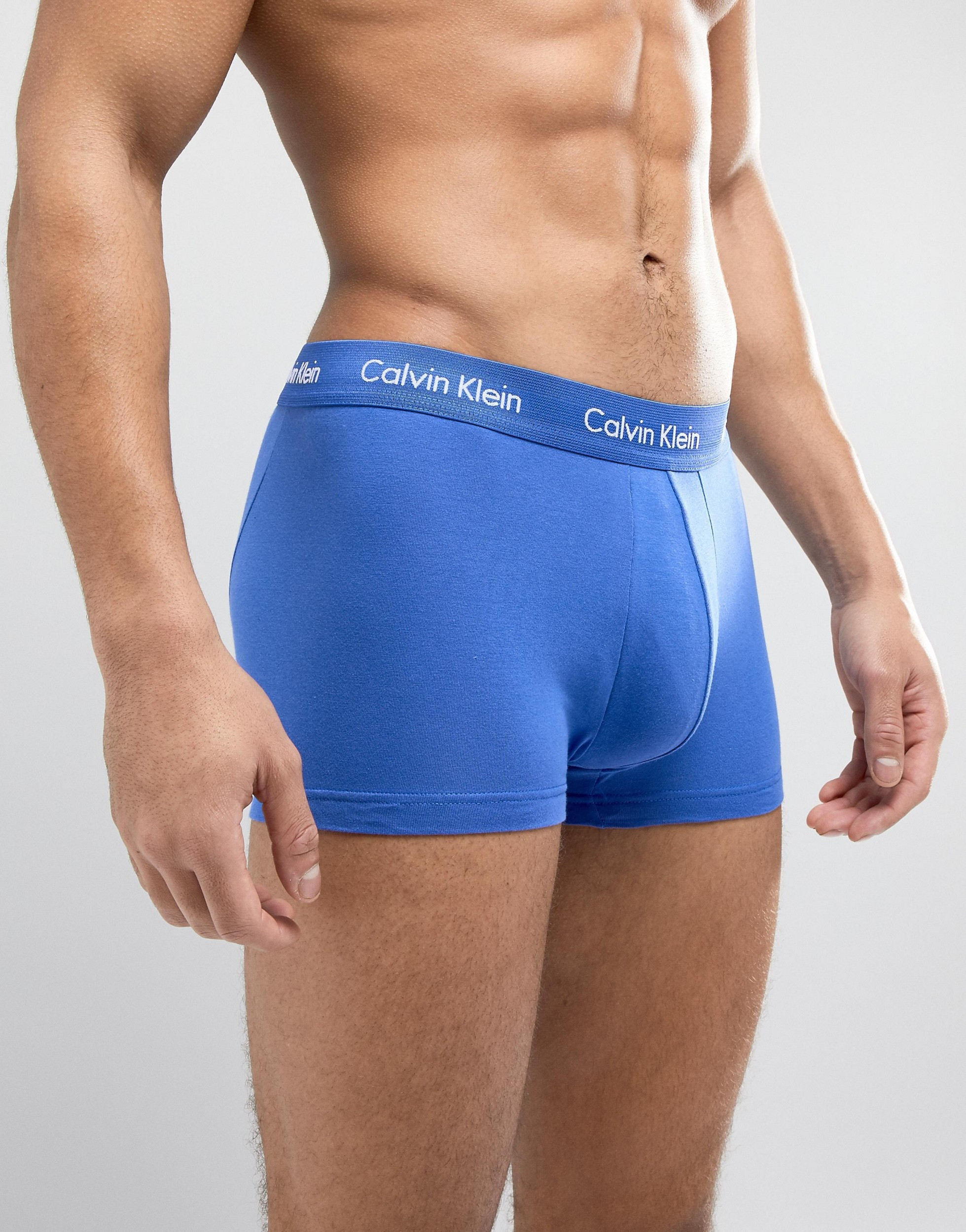 Calvin klein cotton stretch on sale 3 pack low rise trunks