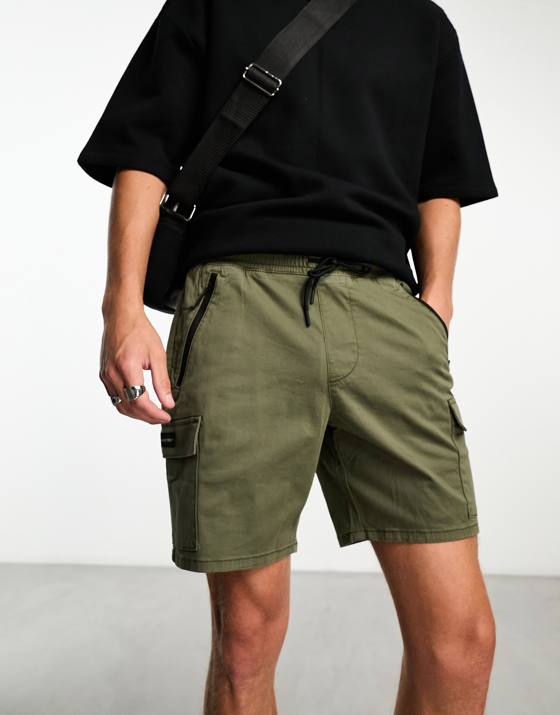 Hollister 7inch cargo jogger shorts in olive green 204850624 Meet Market